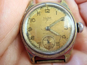 Vintage Solar Hand Wind Waterproof Incabloc Watch 35mm x 28mm Works - Picture 1 of 13