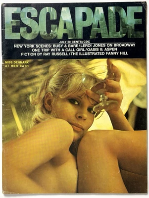 ESCAPADE Men's Magazine (Jul 1967) FANNY HILL Amiri Baraka Vintage Pinup RARE Foto 1 de 4
