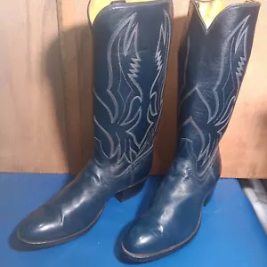 Botas de vaquero para hombre Falconhead dk bl brillante L azul emb U talla: 9,5 D artículo: p461 - Imagen 1 de 10