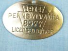 VINTAGE 1914 PENNSYLVANIA LICENSED DRIVER #8977 PIN / BADGE TAXI, CHAUFFER NICE!
