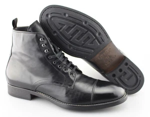 Hombres TO BOOT NEW YORK 'Richmond' Cuero Negro Puntera Botas Talla US 11 - D - Imagen 1 de 5