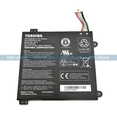 Nueva batería genuina de mesa T8T-2 OEM para Toshiba Satellite Click Mini L9W-B T10TC Foto 1 de 3