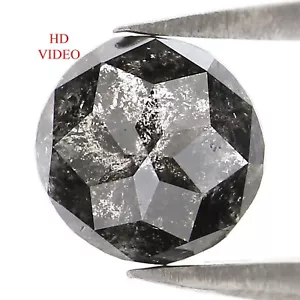 1.19 CT Natural Loose Round Shape Diamond 6.45 MM Salt And Pepper Diamond NQ2466 - Picture 1 of 8