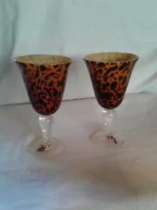 Paar Gepard Weingläser, schöne Dekoration - Bild 1 von 3