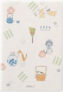 Midori Weekly 2024 Kieszonkowy pamiętnik Planer datownika - Japonia Japoński Fabrycznie nowy *