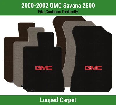 Alfombrillas delanteras Lloyd Classic Loop para GMC Savana 2500 '00-02 con logotipo GMC 1 rojo Foto 1 de 4