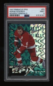 1997-98 Sergei Fedorov PSA 9 Pinnacle EPIX Emerald MOMENT #E5 Low POP11 NO 10'S - Picture 1 of 2