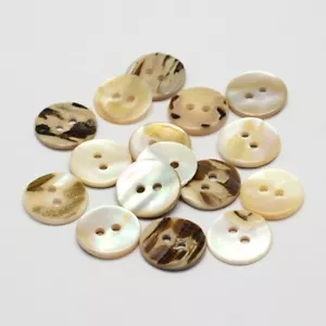 25 Mother Of Pearl Buttons Shell 13mm Vintage Button 2 Hole D18-21 Aussie Seller - Picture 1 of 1