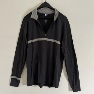 Chaqueta Ibex Hecha en EE. UU. Woolies 250 100 % Lana Merino 1/4 Cremallera, Gris - Grande - Imagen 1 de 10