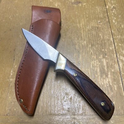 罕见/已停产 Schrade 美国有限公司版 Lil Finger 固定刀片刀带鞘 — 第 1/4 张图片