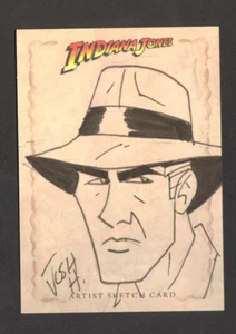 INDIANA JONES HERITAGE SKETCH ART CARD BY JOSH HOWARD 1/1 TOPPS 2008 - Picture 1 of 2