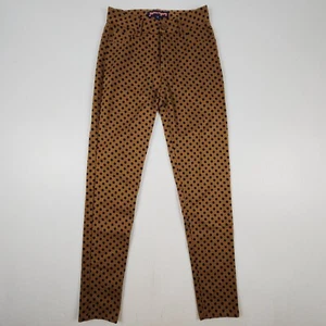 Princess Highway Pants Womens Size 6 Mustard Polka Dot Cotton Blend - Picture 1 of 13