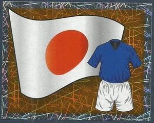 MERLIN-ENGLAND 2006 WORLD CUP- #363-JAPAN TEAM FLAG & KIT-SILVER FOIL - Picture 1 of 1