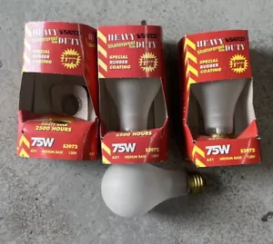 75A21 HD Ruff Service Safety COATED Light Bulb 75W Satco# S3972 * 4-pcs - Picture 1 of 6
