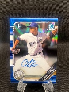 2019 Bowman Chrome 1st Prospects Blue Refractor /150 Quintin Torres-Costa Auto