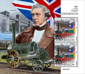 2025 04- LIBERIA- ROBERT STEPHENSON 165TH I 2V complet set MNH/** - Picture 1 of 1
