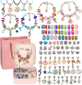 150 PCS Girls Toys Charm Bracelet Making Kit with Jewellery Box, Jewellery Makin - Picture 1 of 9