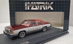 WOW Ford LTD Crown Victoria 1986 Red/ Silver 1:43 Matrix / No BoS RARITY!! - Picture 1 of 16