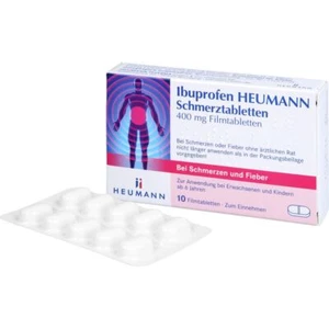 IBUPROFEN Heumann Schmerztabletten 400 mg 10 St PZN00040548 - Bild 1 von 4