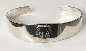 925 Sterling Silber Mexiko Armreif Armband mit Palme verstellbar Größe 23g - Bild 1 von 10