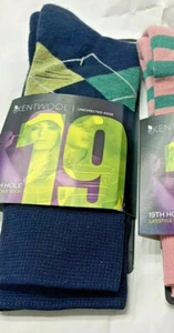 KentWool 19th Hole Merino Wool Women’s Socks Argyle 2 Pr Small - Picture 1 of 2
