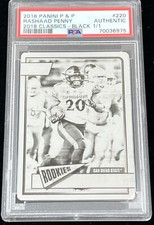 2018 Classics Plates & Patch Printing Plate Black 1/1 Rashaad Penny Rookie PSA