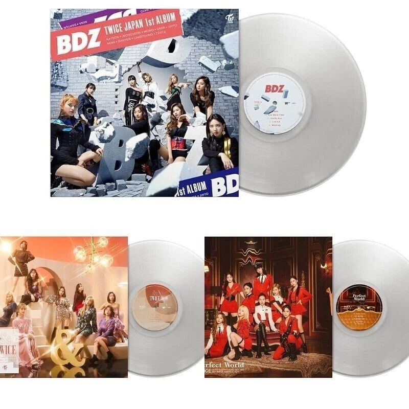 TWICE Japan Album 3 Set BDZ &TWICE Perfect World LP Vinyl Record Limited FedEx - Image 1 of 4