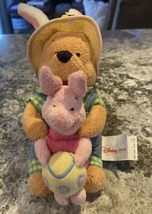 Walt Disney Store EASTER WINNIE THE POOH W/ PIGLET & EGG 6" Stuffed Animal TOY - Picture 1 of 6