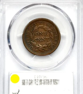 1848 Braided Hair 1C One Large Cent  PCGS XF40 BN - Image 1 of 2