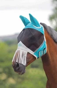 Feinmaschig Shires Fliegenmaske mit Nasenfransen - Bild 1 von 1