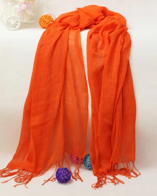 Moda Cálido Algodón Lino Bufandas Borla Flecos Largo Bufanda Mantón Hombres Mujeres Foto 1 de 4
