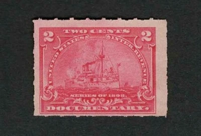 US Revenue 1898 R164 Battleship 2c Documentary Tax Stamp MNG F - Image 1 of 2