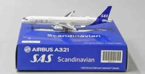 JC Wings 1:400 SAS Scandinavian Airlines OY-KBH Airbus A321-200 Diecast Model - Picture 1 of 1