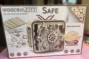 WOODEN.CITY Puzzle 3D in Legno Meccanico Sicuro Model Kit con Serratura Digitale. NUOVO - Foto 1 di 6