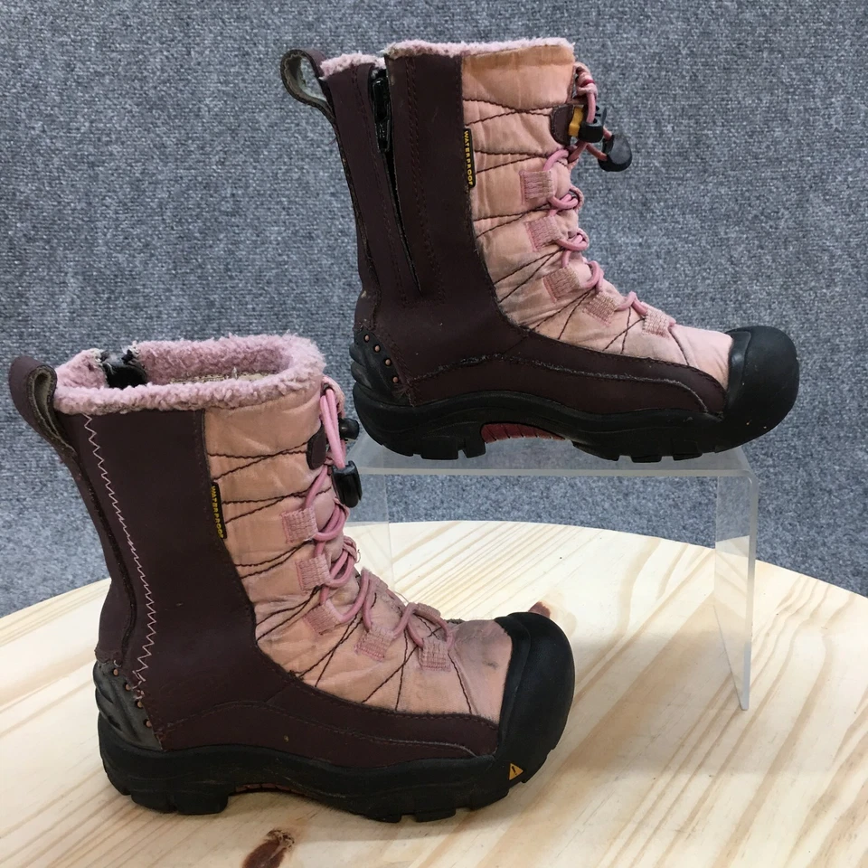 Keen Boots Niños 12 Shellback Invierno Nieve Púrpura Con Cordones Aislados 8222-MLMA Foto 1 de 4