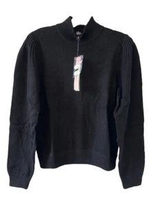 Aqua von Bloomingdales Größe S 100 % Kaschmir Pullover mit Stehkragen Neu mit Etikett schwarz A68 - Bild 1 von 5