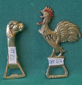 Paar Korkenzieher Aus Sammlung Messing Vergoldet Gallo Und Hund Vintage. AT22 - Bild 1 von 6