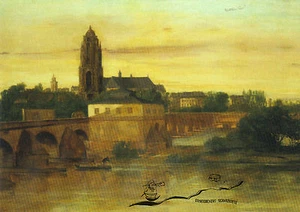 Cartolina artistica - Gustave Courbet: veduta di Francoforte - Foto 1 di 1