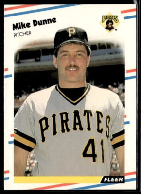 1988 Fleer - Mike Dunne #328 (RC) Glossy - Image 1 of 2