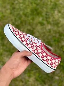 DS red checkered supreme vans size 8.5 damaged box - Picture 1 of 8
