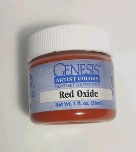 (1 Jar) Genesis Heat Set Oil Paint 1 oz Red Oxide Artist Reborn Doll 5% Used - Picture 1 of 3