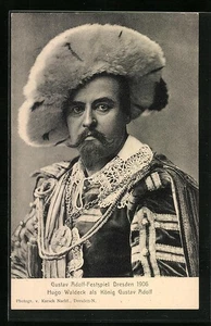 AK Dresden, Gustav Adolf Festspiel im Grand-Hotel Hospiz, Hugo Waldeck als Köni  - Picture 1 of 2