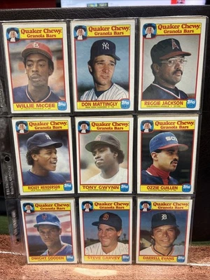 1986 Topps Quaker Chewy Granola Bars Baseball Card Complete Set 33 Cards - Image 1 of 4