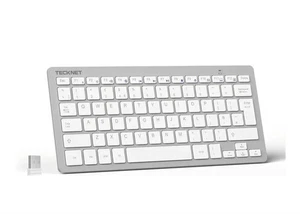 TECKNET 2.4G Wireless Keyboard For Windows/Chrome OS, UK Layout Compact Mini  - Picture 1 of 6