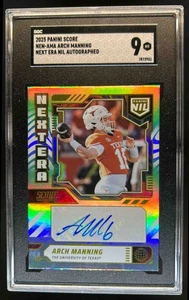 2025 Panini Score Arch Manning Next Era NIL Auto #NEN-AMA Longhorns SGC 9 - Picture 1 of 2