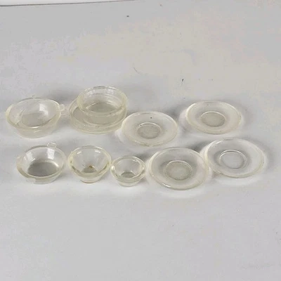 CASA DE MUÑECAS MINIATURA VINTAGE CUENCOS DE PLÁSTICO TRANSPARENTE CASA DE MUÑECAS DIJES PRIMAS (SS41) Foto 1 de 3