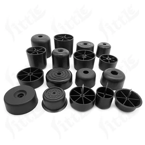 Feet Round Shaped Plastic With Screws Cabinet Sofa Black Multi-specification - Picture 1 of 37
