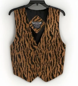 Agapo Damen Lederweste Größe L Animal Print Druckknöpfe - Bild 1 von 12