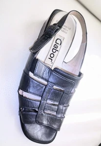 Ladies Pewter Gabor Comfort Sandals Low Block Heel Size 2.5 G fitting  - Picture 1 of 5