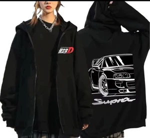 Sudadera con capucha Initial D Supra con cremallera negra - Imagen 1 de 6